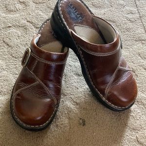 Eastland 6.5M leather clog brown EUC